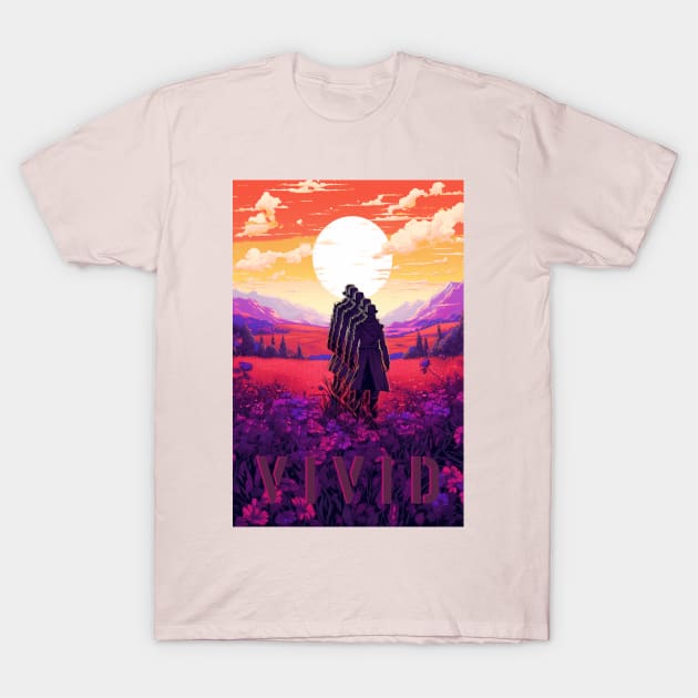 VIVID : Sci-Fi Flowers T-Shirt by Copper City Dungeon